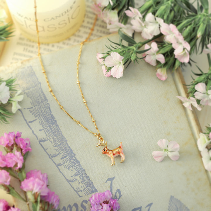 Nature Elk Dainty Necklace