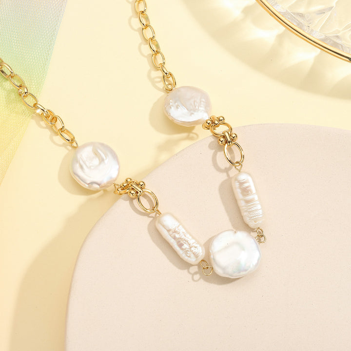 Baroque Pearl Hollow Necklace