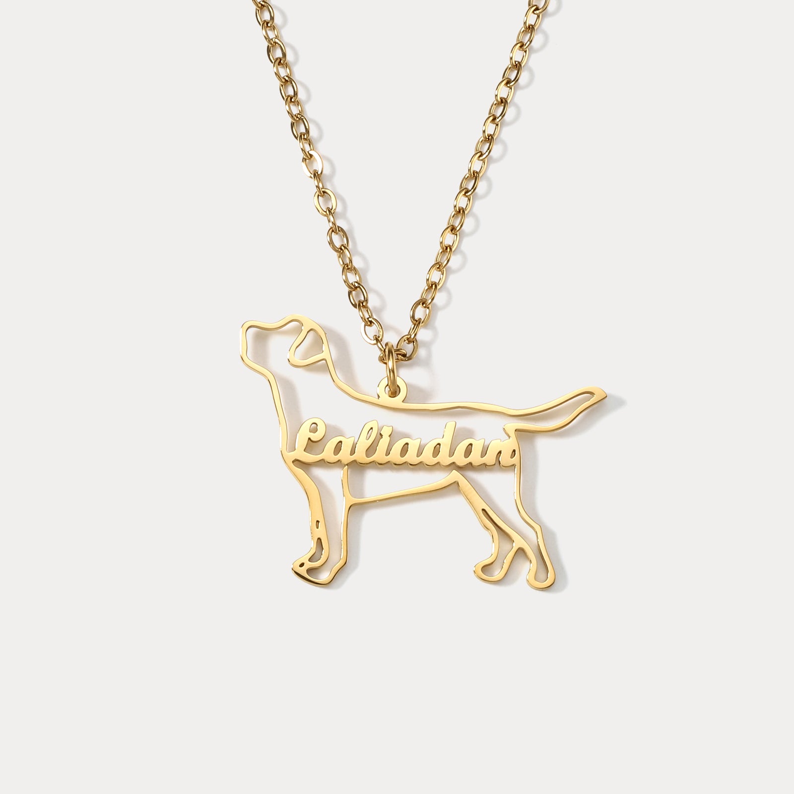 Selenichast Puppy Custom Name  Necklace