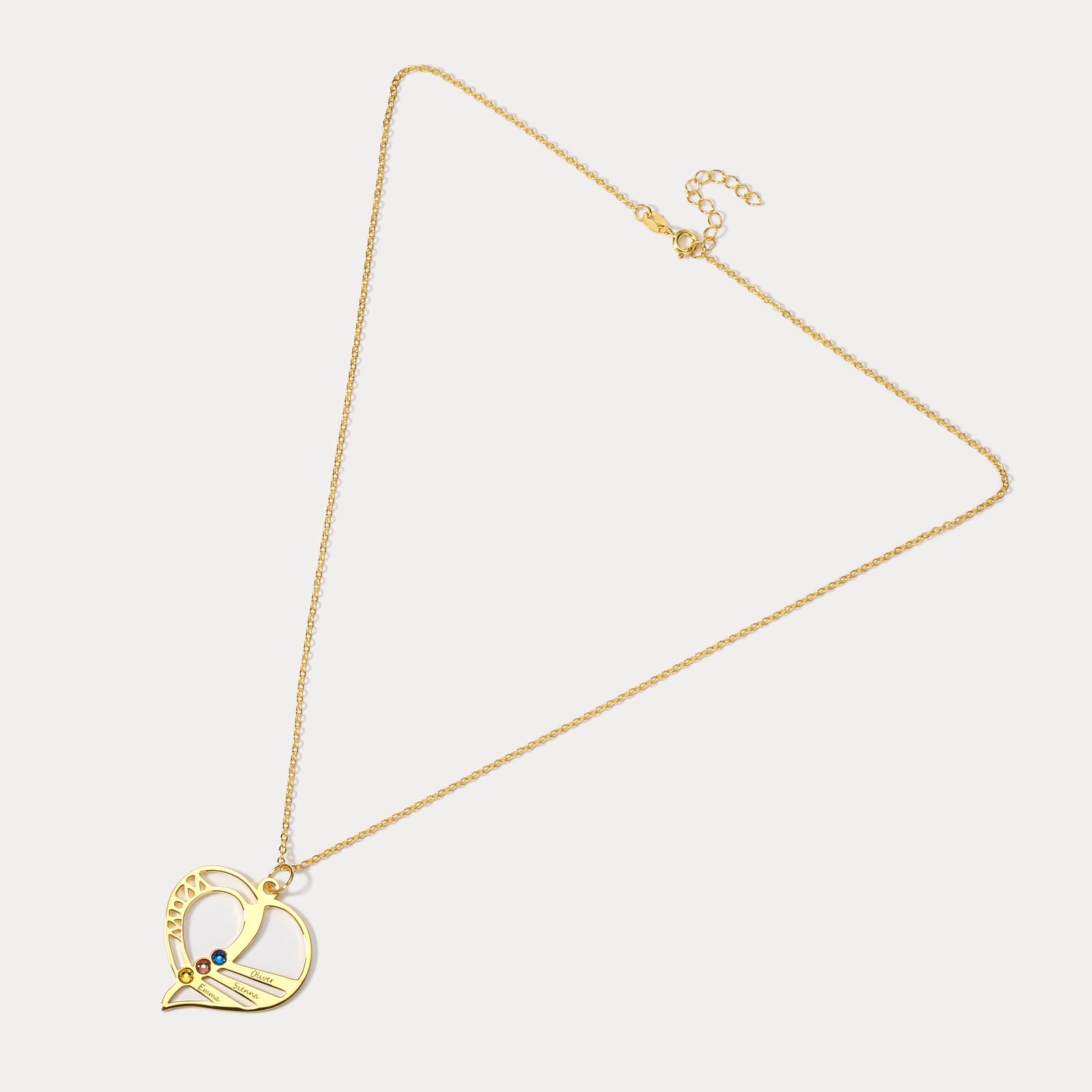 Custom Multi-name Heart Necklace