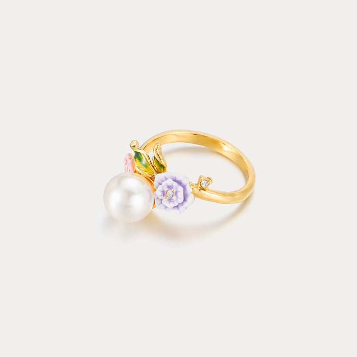 Wild Rose Unique Wedding Ring
