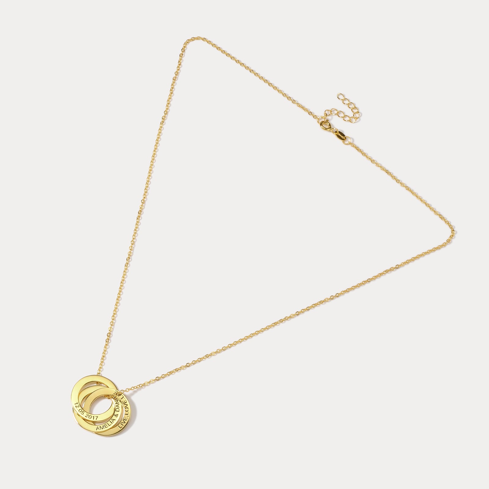 Personalized Interlink Circles Name Necklace