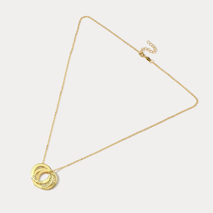 Personalized Interlink Circles Name Necklace