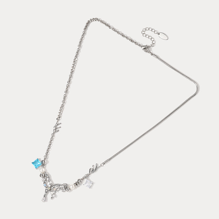 Melting Aurora Butterfly Diamond Necklace