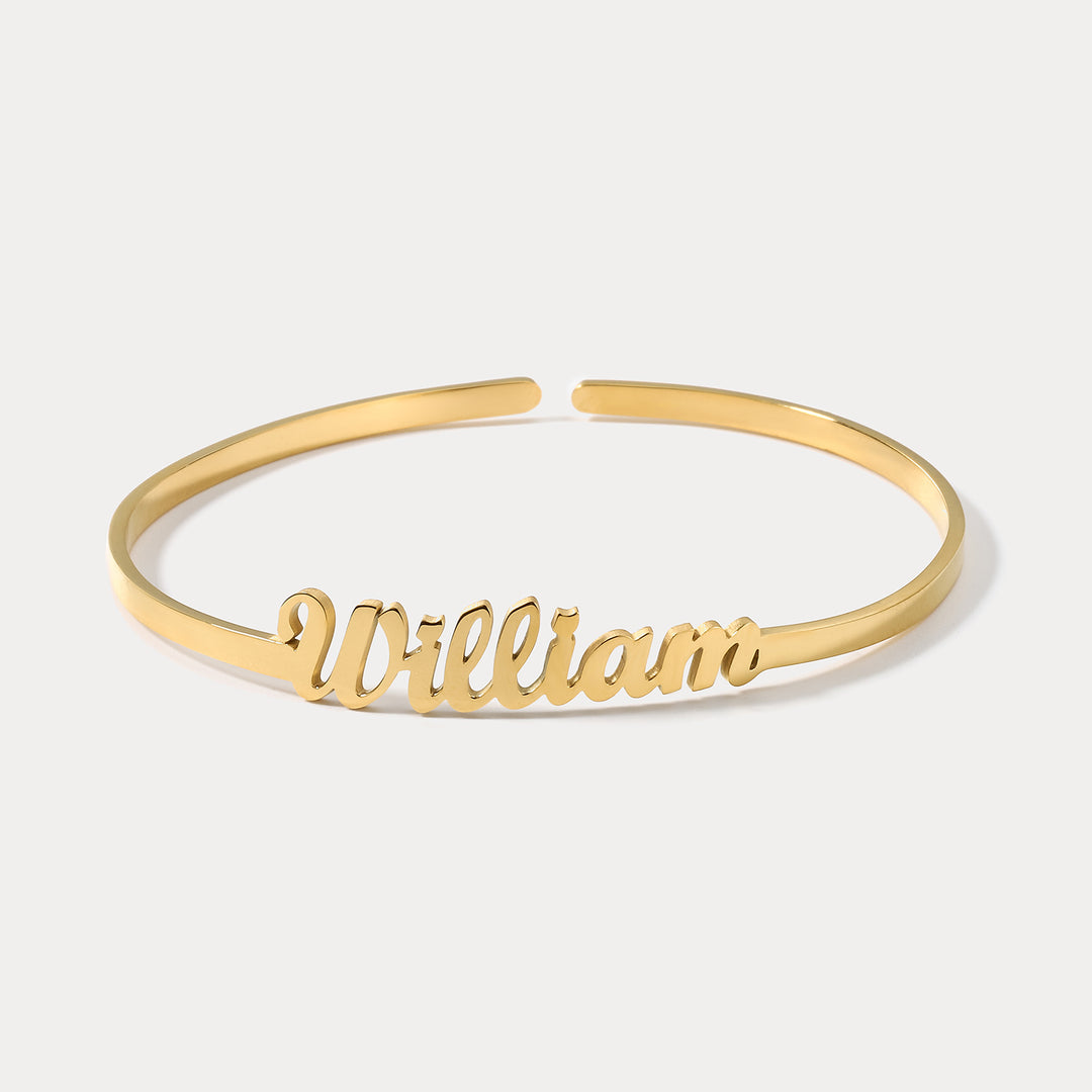 Selenichast Custom Name Cuff Bracelet