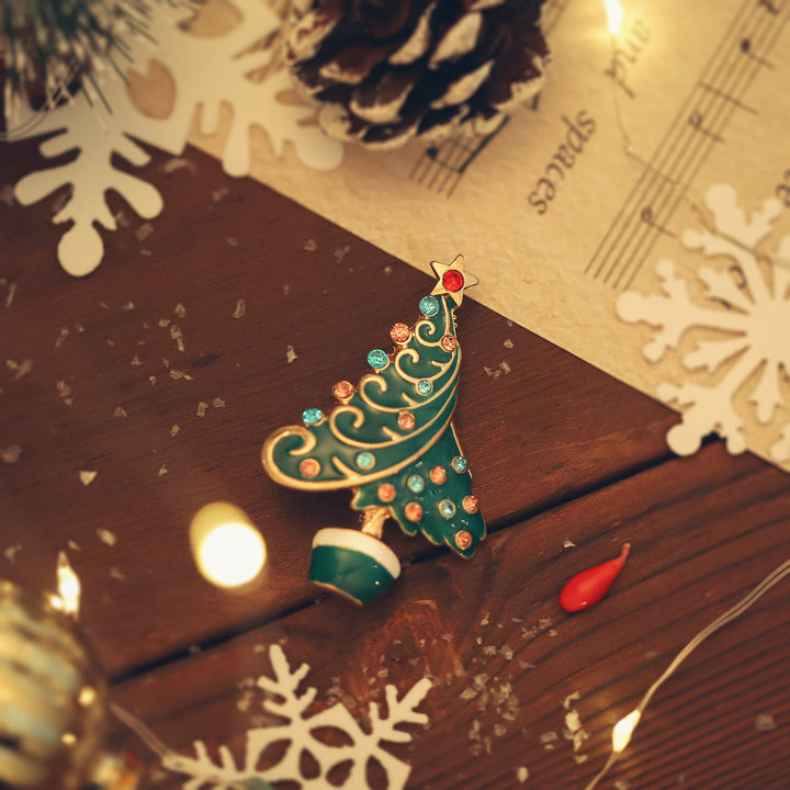 Christmas Tree Brooch for Women