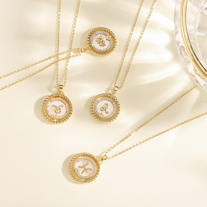 Leo Galaxy Constellation Coin Pendant Necklace