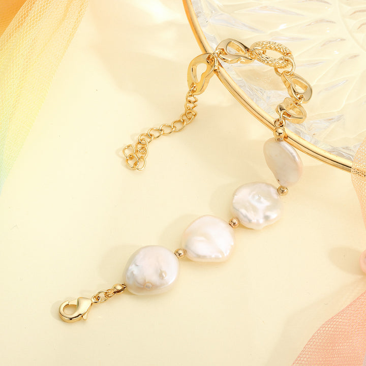 Pearl Hollow Chain Stylish Bracelet