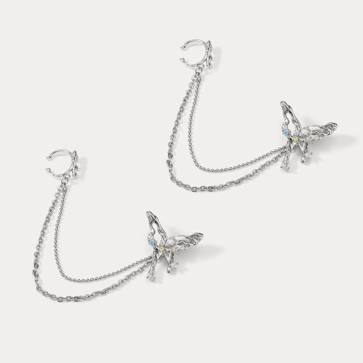 Melting Aurora Butterfly Statement Earrings