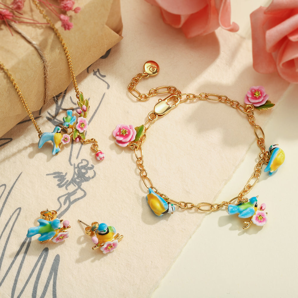 Blue Tit Gold Gift Set with Gift Wrapping
