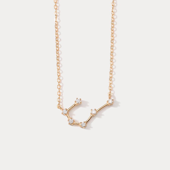 Rose Gold Constellation Necklace-Cancer