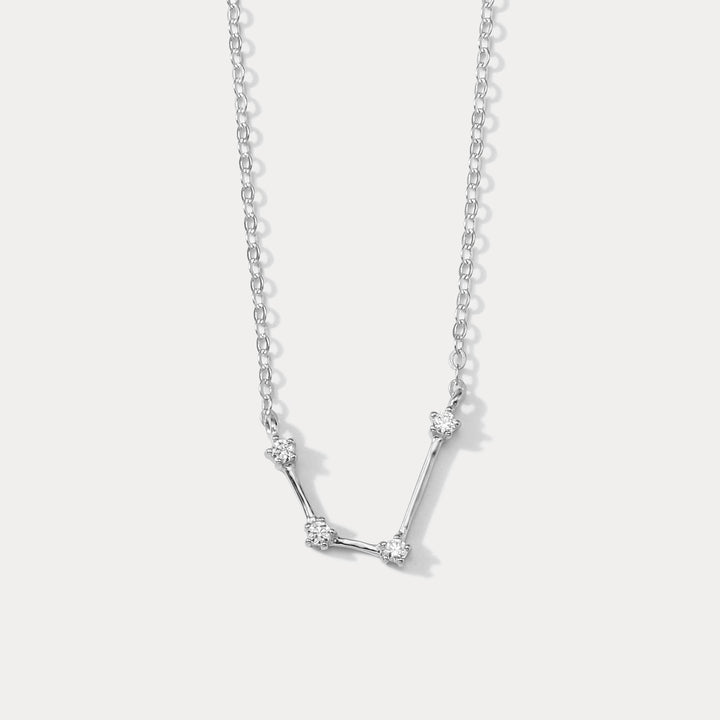 Silver Constellation Necklace-Aquarius