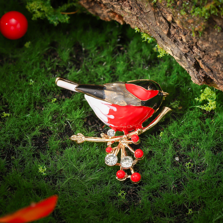 Sparrow Rhinestone Brooch