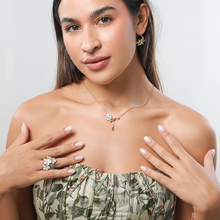 Green Leaf Jewelry Set
