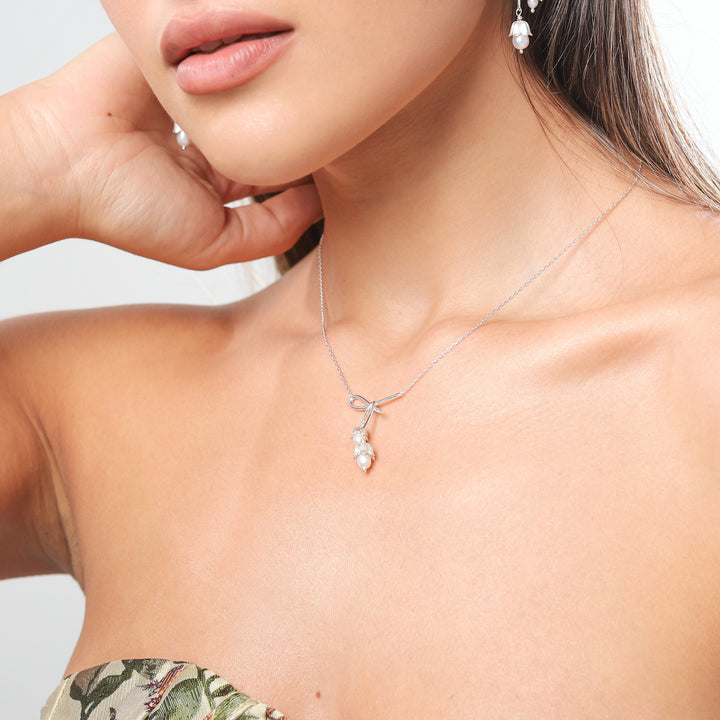 May Lily Bow Necklace for Women