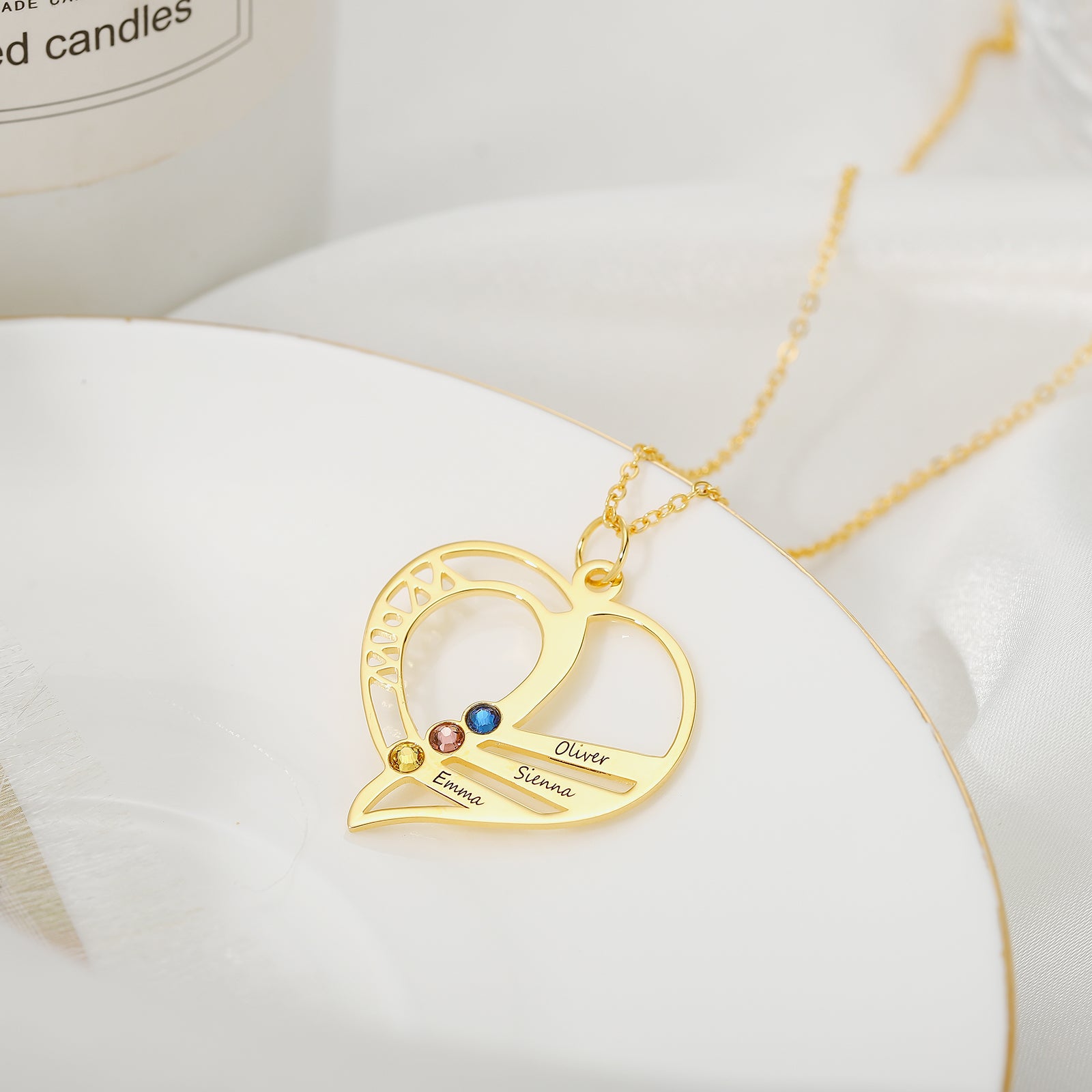 Customized Multi-name Heart Necklace