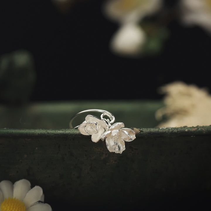Jasmine Sterling Silver Pin Ring