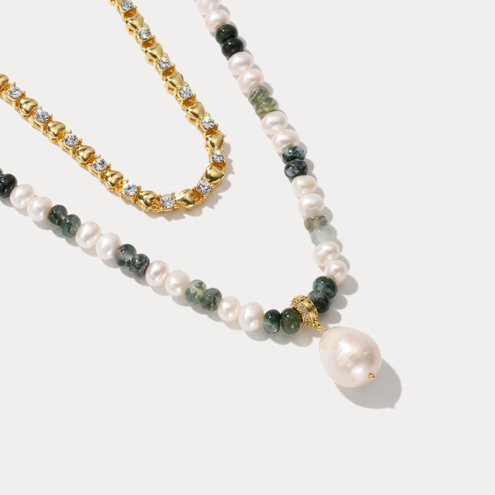 Turquoise Freshwater Pearl Layered Necklace
