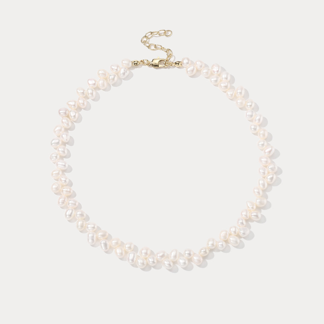 Selenichast Interlaced Pearl Necklace