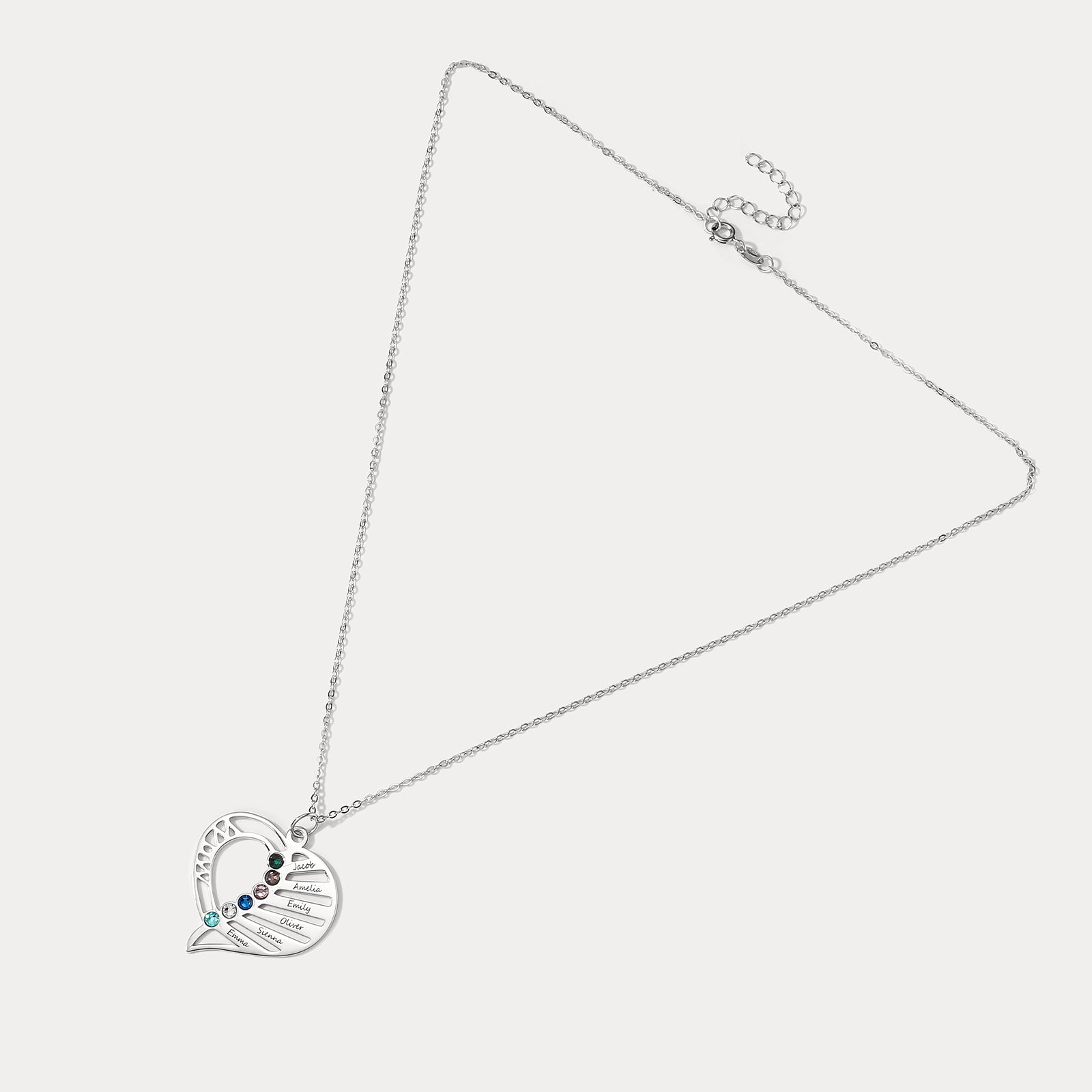 Multi-name Heart Chain Necklace