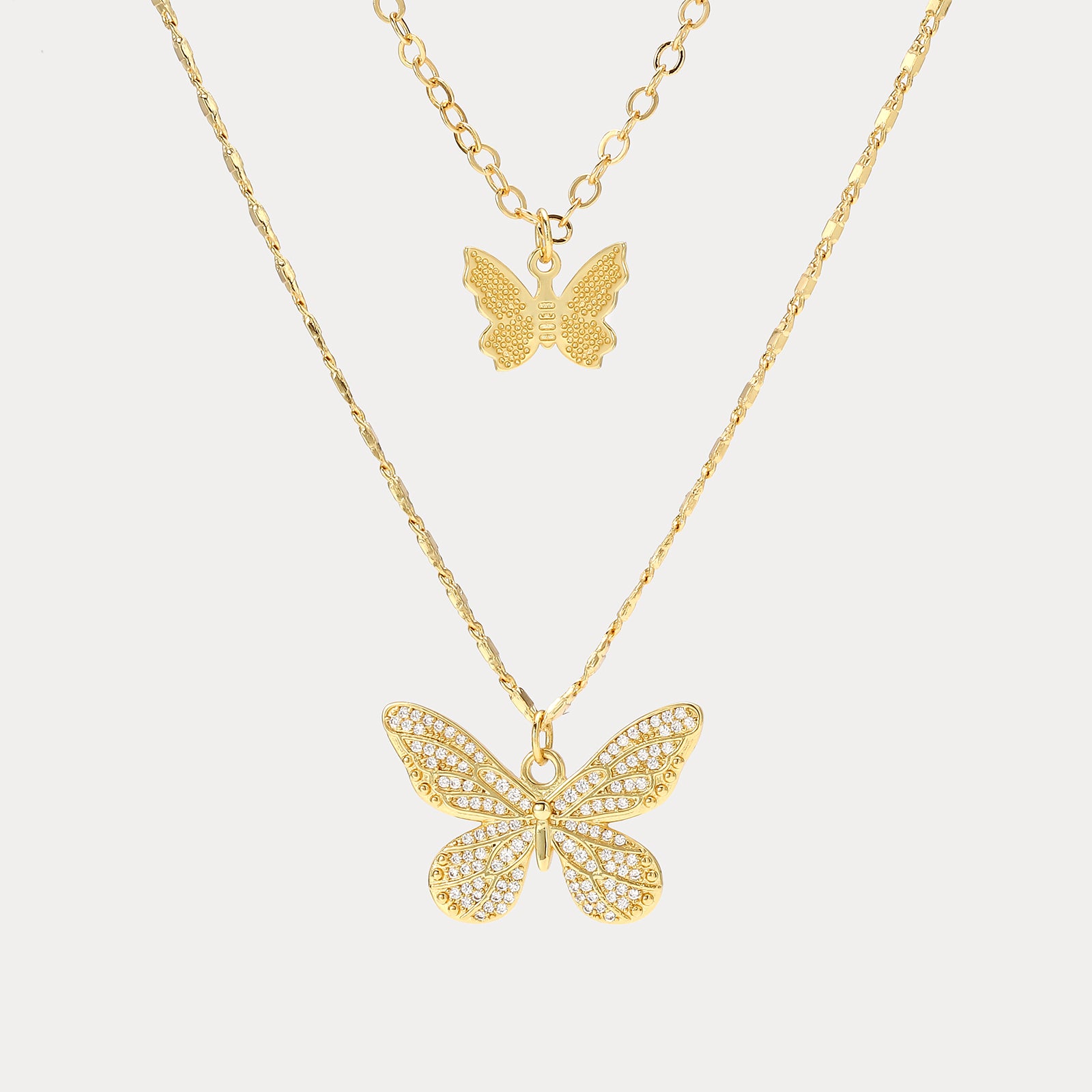 Selenichast Double Butterfly Necklace