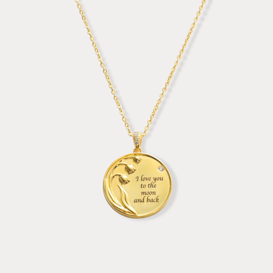 Selenichast Lily of the Valley Personalized Pendant Necklace
