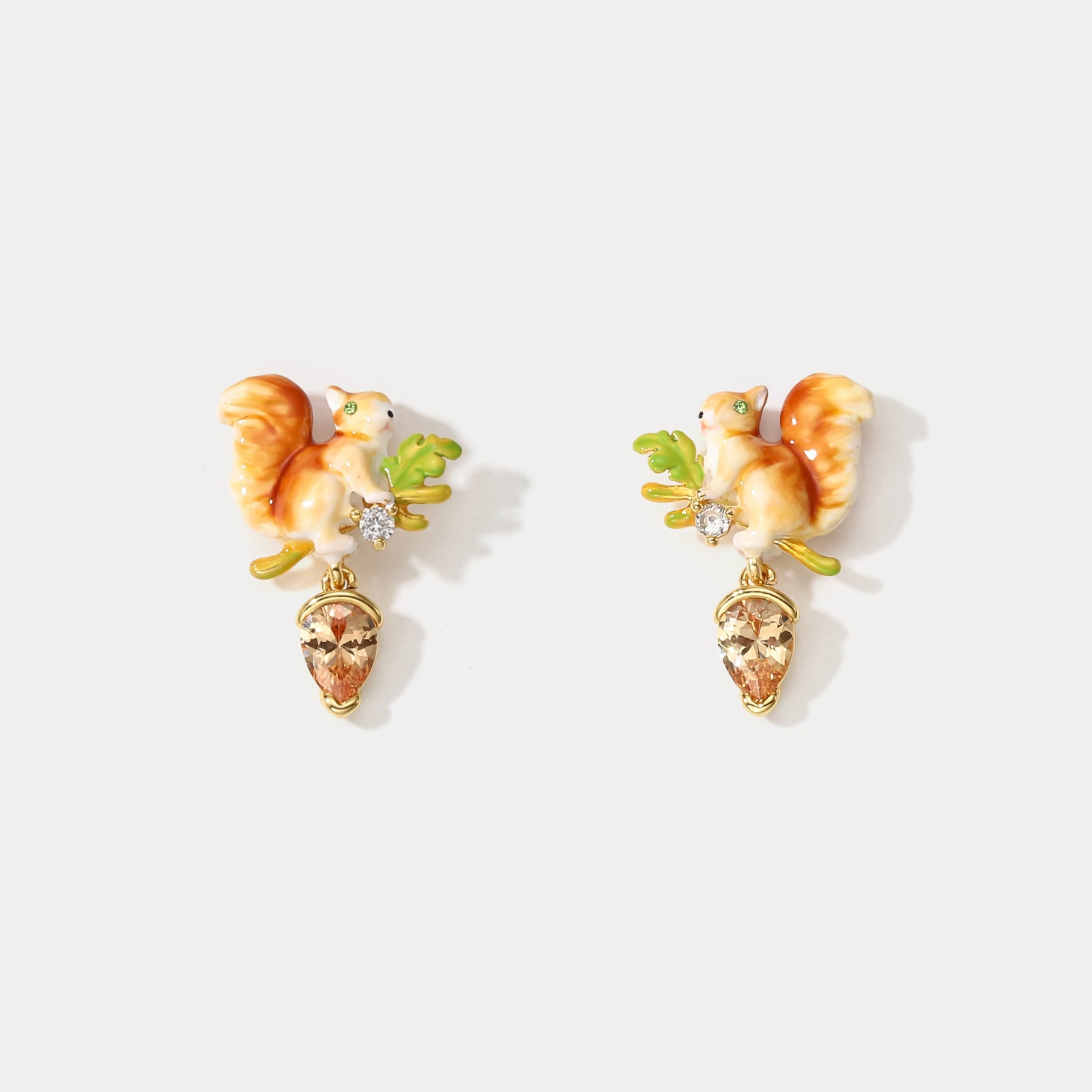 Diamond acorn earrings Clearance