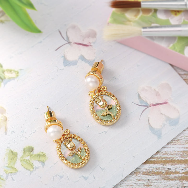 Wild Rose Elegant Earrings