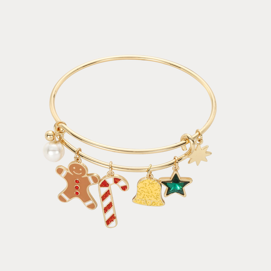 Selenichast Christmas Gingerbread Man Bracelet