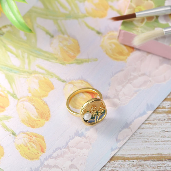 Country Cornfield Adjustable Ring