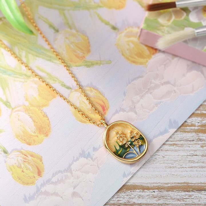 Country Cornfield Pendant Necklace