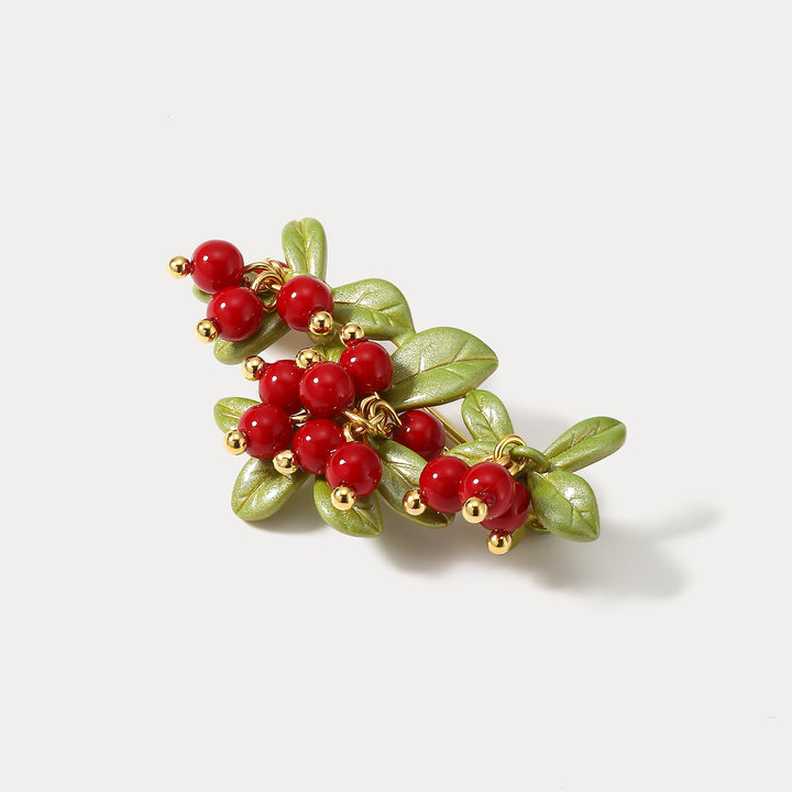 Vintage Cranberry Brooch