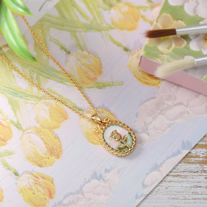 Wild Rose Pendant Necklace