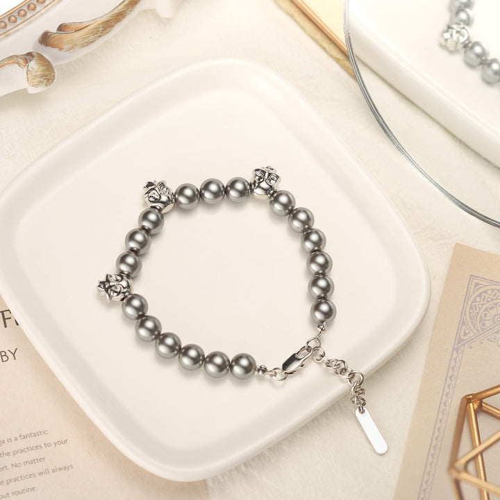 Skull Beads Y2K Bracelet