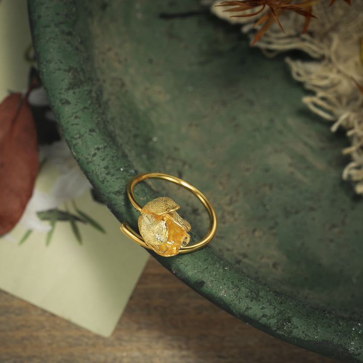 Tulip Flower 18k Gold Ring