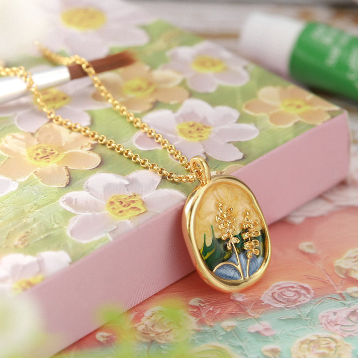 Country Cornfield Art Lover Necklace