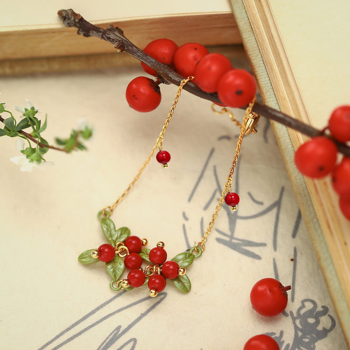 Cranberry Leaf Bracelet
