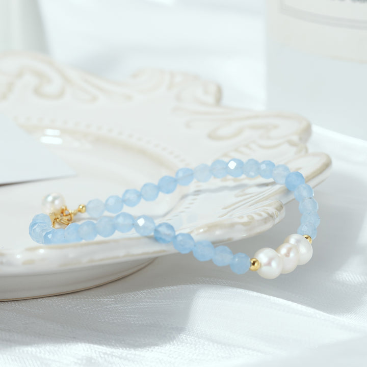 Blue Freshwater Pearl Bracelet