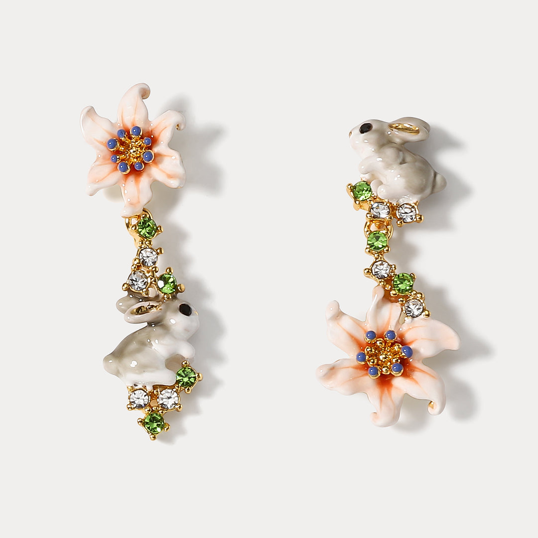 Selenichast Fluffy Bunny Earrings