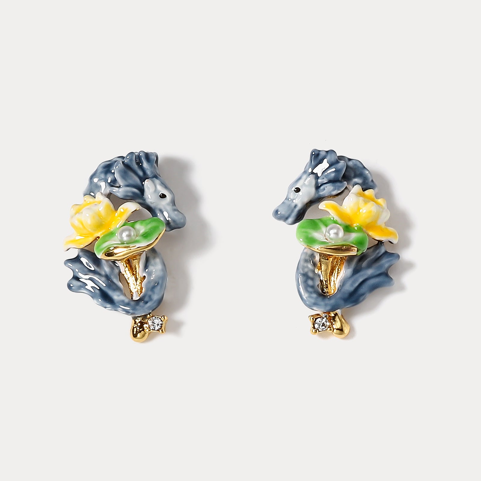 Selenichast Dragon Lotus Earrings
