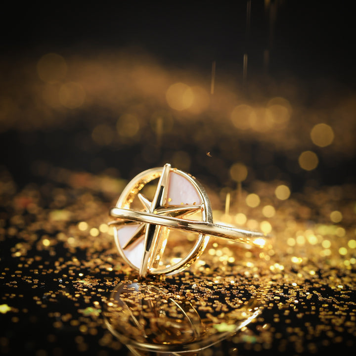 Sphere North Star Coin Ring