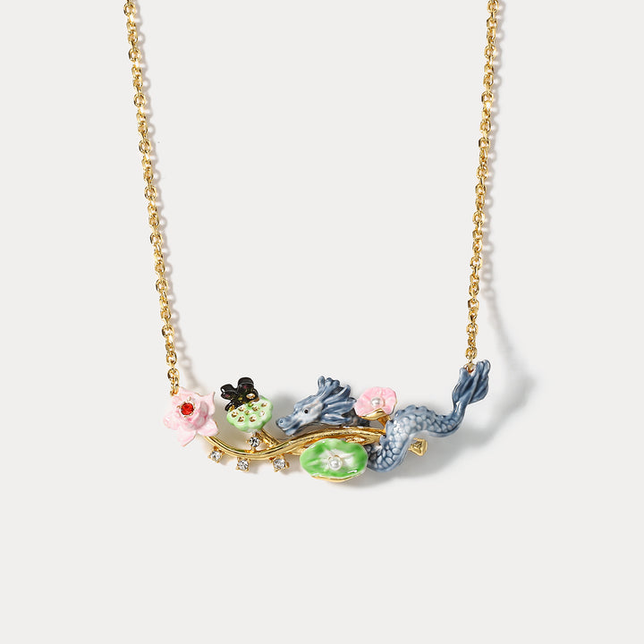 Selenichast Dragon Lotus Necklace