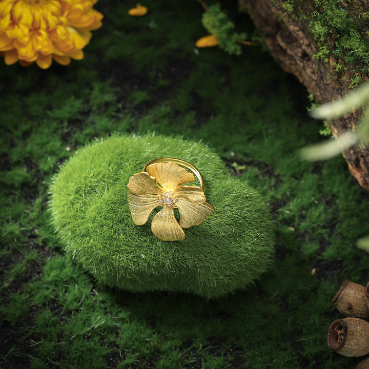 Golden Peony Autumn Ring