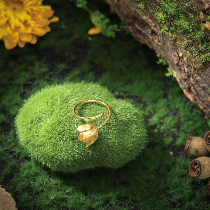 Tulip Gold Open Ring