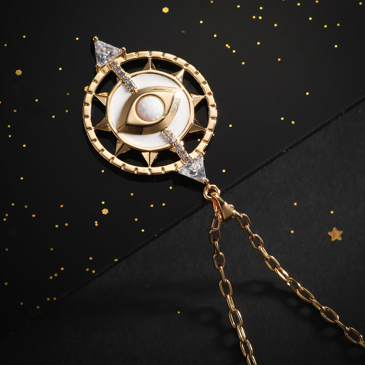 Cosmic Evil Eye Dainty Necklace