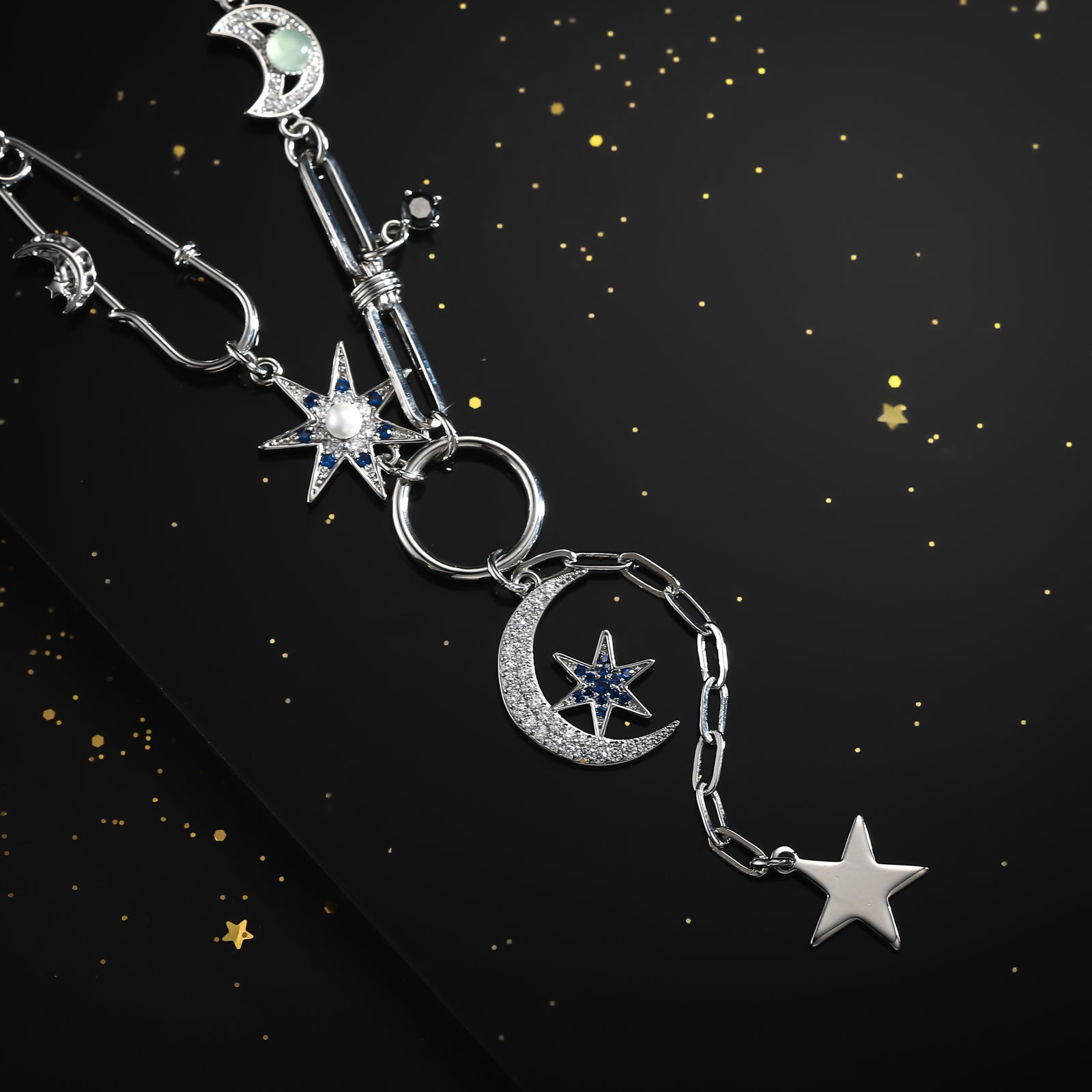 Guardian of the Stars and Moon Y Necklace