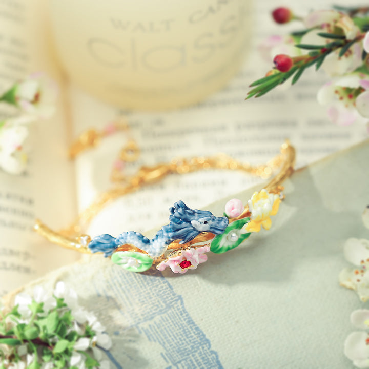 Dragon Lotus Flower Bracelet