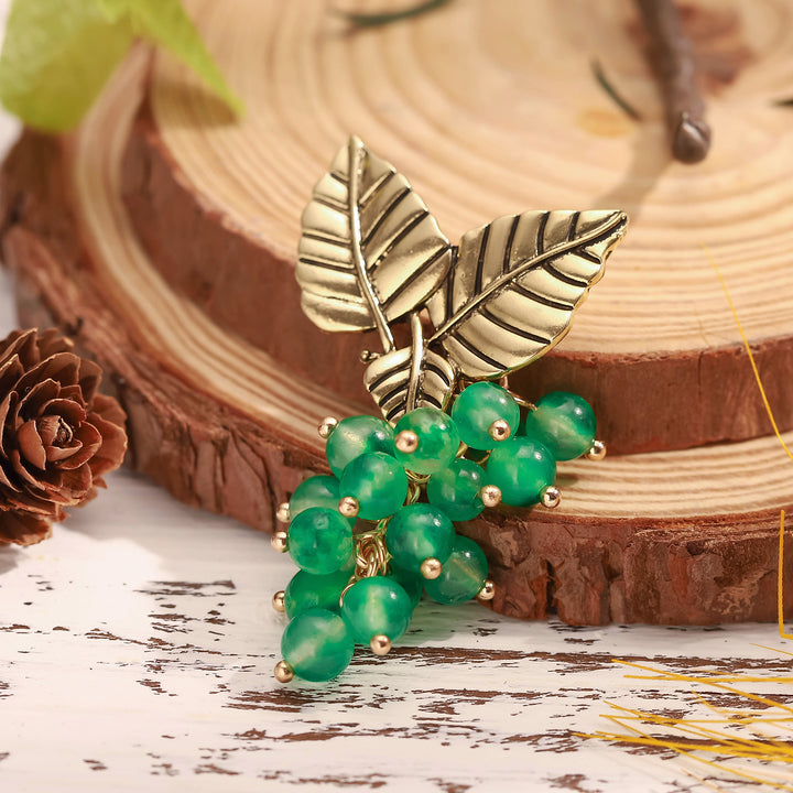 Green Grape Alloy Brooch