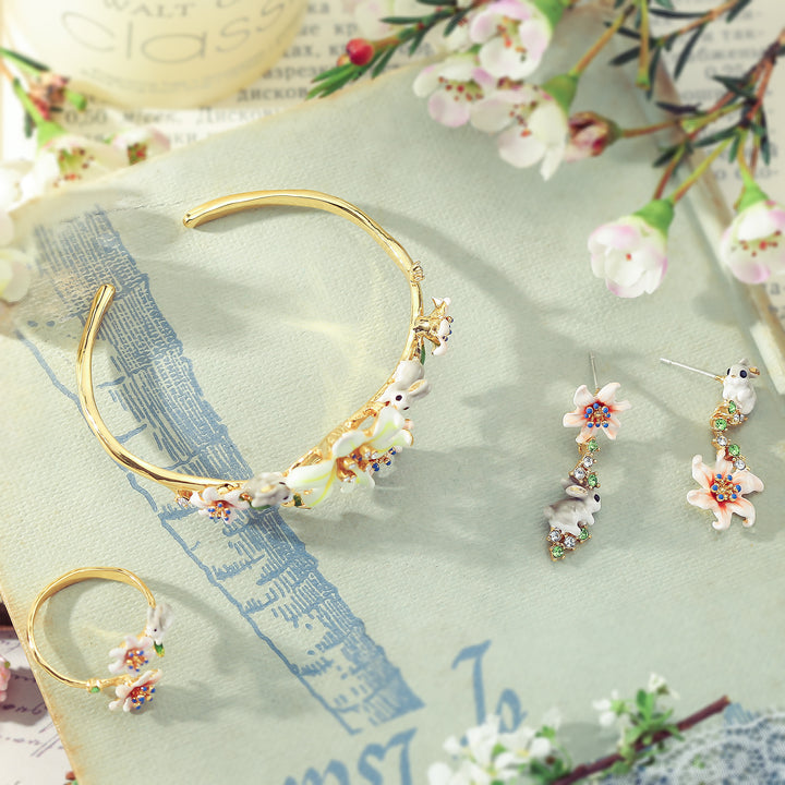 Fluffy Bunny Jewelry Set