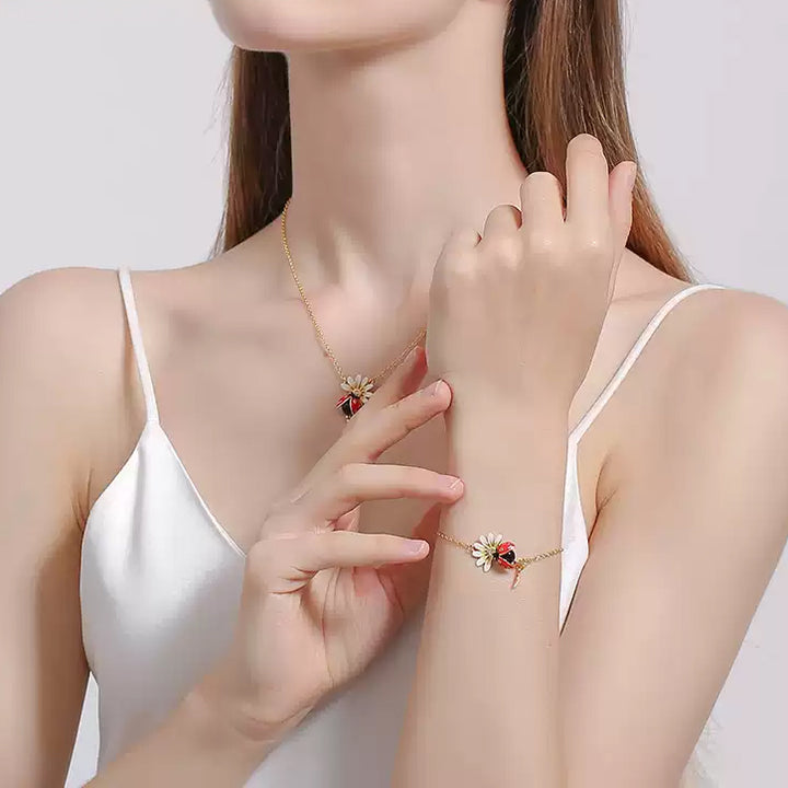Ladybug Daisy Bracelet